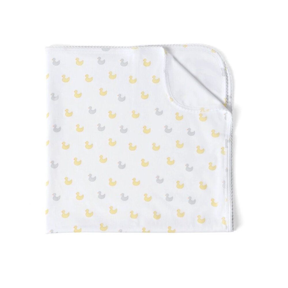 Baby Gender Neutral Pima Cotton Yellow Duck Print Receiving Newborn NEW Holababy